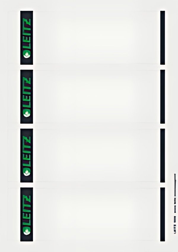 LEITZ Etiquette pour dos de classeur, 61 x 192 mm, gris
