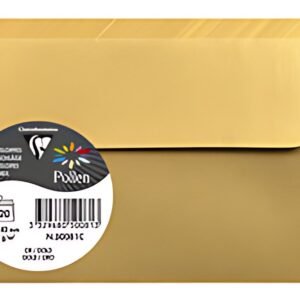 Pollen by Clairefontaine Enveloppes 90 x 140 mm, or