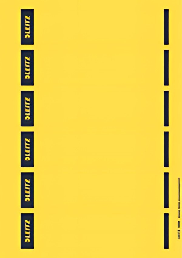LEITZ Etiquette pour dos de classeur, 39 x 192 mm, jaune