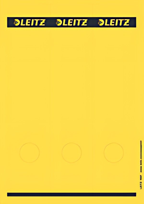LEITZ Etiquette pour dos de classeur, 61 x 285 mm, jaune