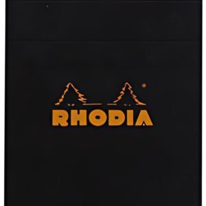 RHODIA Bloc agrafé No. 11, format A7, quadrillé 5x5, noir