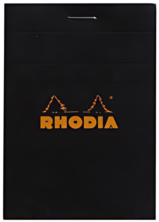 RHODIA Bloc agrafé No. 11, format A7, quadrillé 5x5, noir