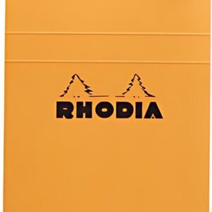 RHODIA Bloc agrafé No. 11, format A7, quadrillé 5x5, orange