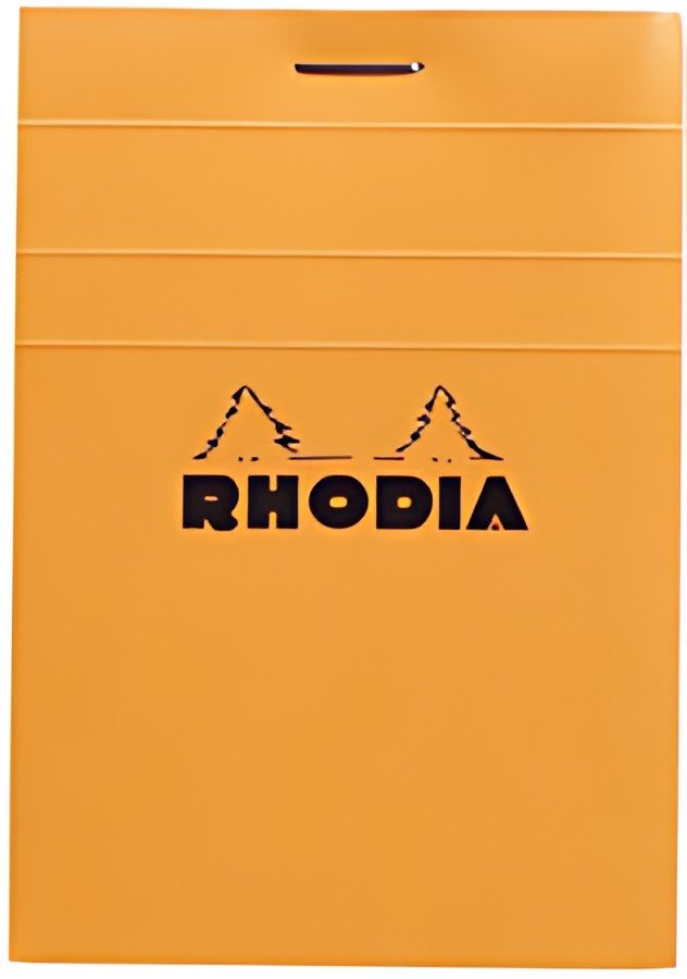 RHODIA Bloc agrafé No. 11, format A7, quadrillé 5x5, orange