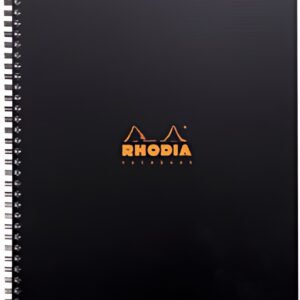 RHODIA Cahier à spirale "Note Book", A4+, ligné, noir