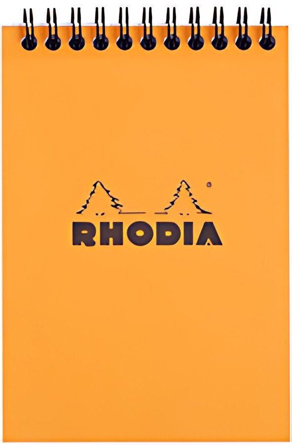 RHODIA Bloc spiralé No. 13, format A6, quadrillé 5x5, orange