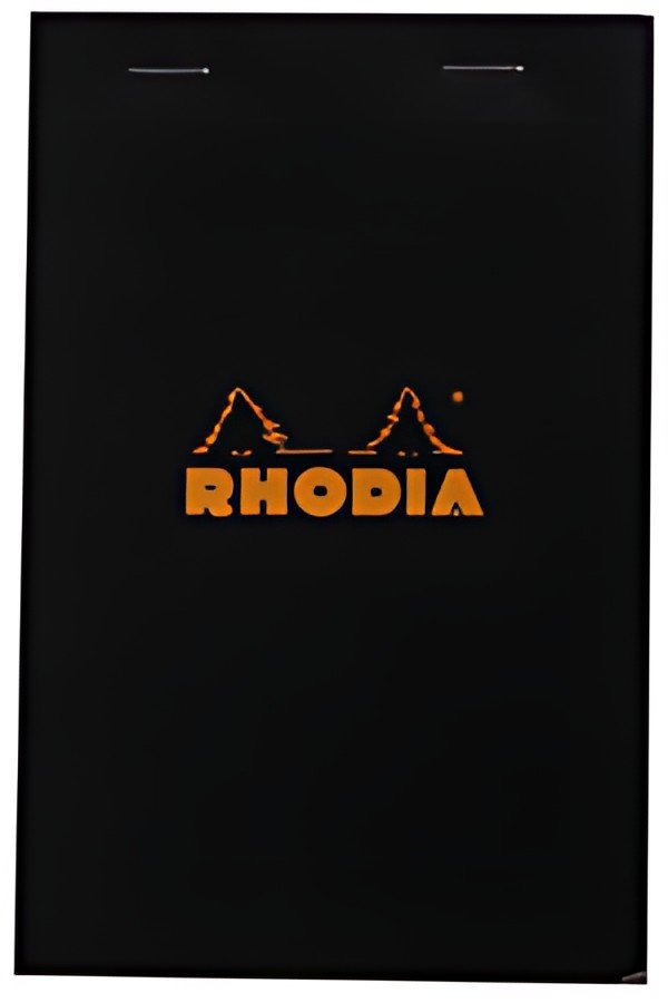 RHODIA Bloc agrafé No. 14, 110 x 170, quadrillé 5x5, noir