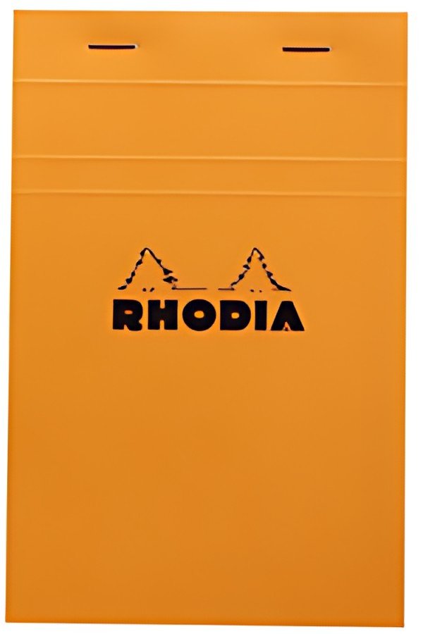 RHODIA Bloc agrafé No.14, 110 x 170 mm, quadrillé 5x5 orange