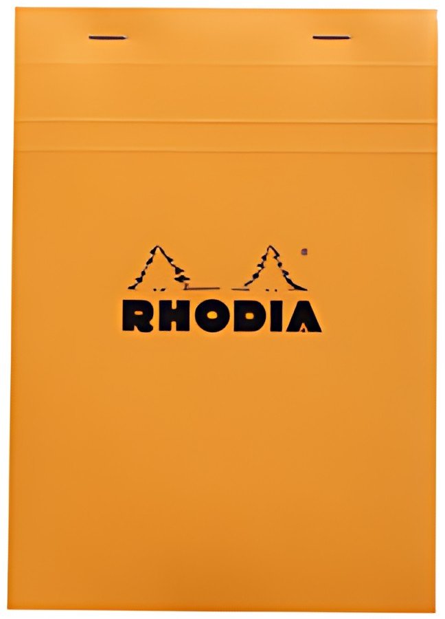 RHODIA Bloc agrafé No. 16, format A5, quadrillé 5x5, orange