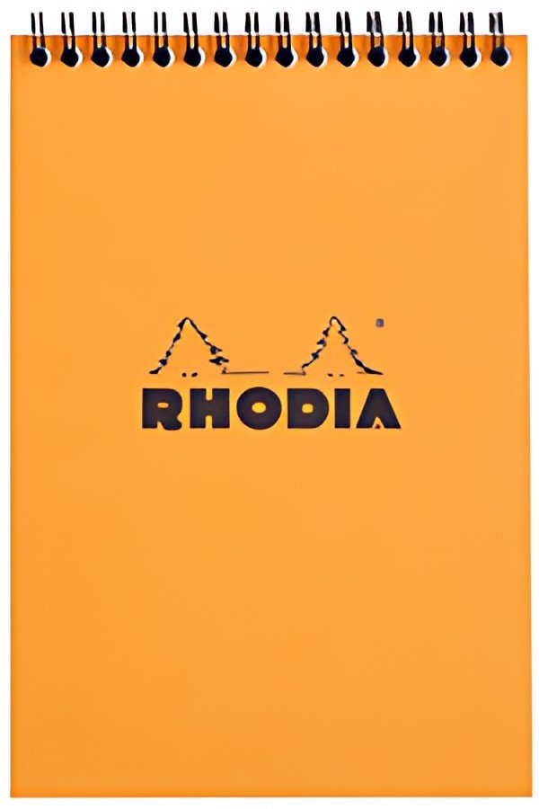 RHODIA Bloc spiralé No. 16, format A5, quadrillé 5x5, orange