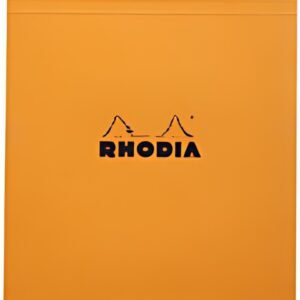 RHODIA Bloc agrafé No. 18, format A4, quadrillé 5x5, orange