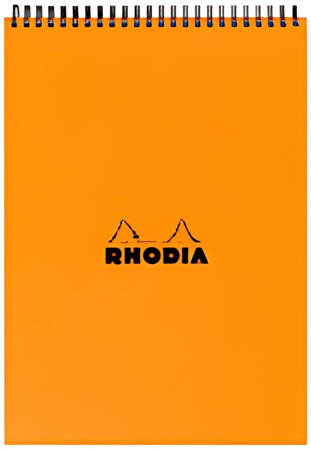 RHODIA Bloc spiralé No. 18, format A4, quadrillé 5x5, orange