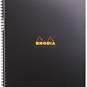 RHODIA Cahier à spirale "Note Book", format A4+, ligné, noir