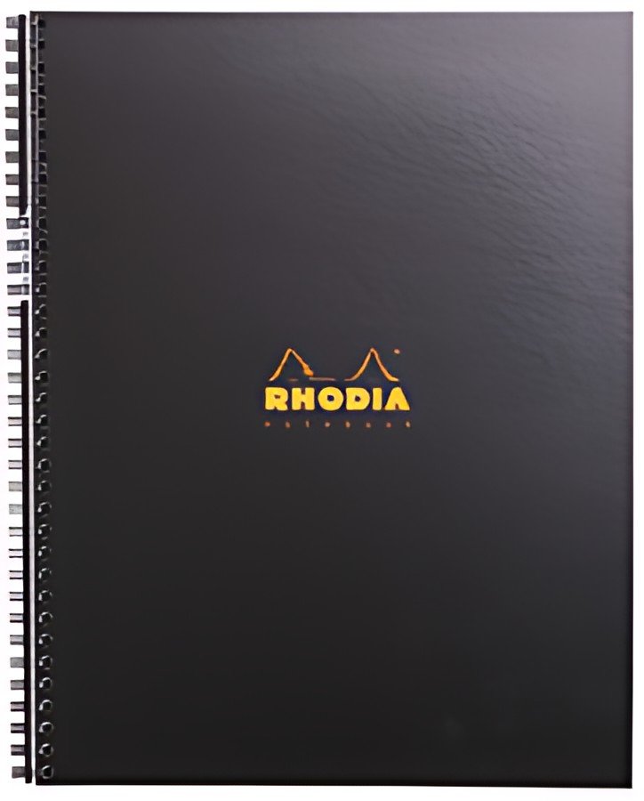 RHODIA Cahier à spirale "Note Book", format A4+, ligné, noir