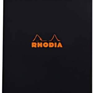 RHODIA Bloc agrafé No. 19, format A4+, quadrillé 5x5, noir