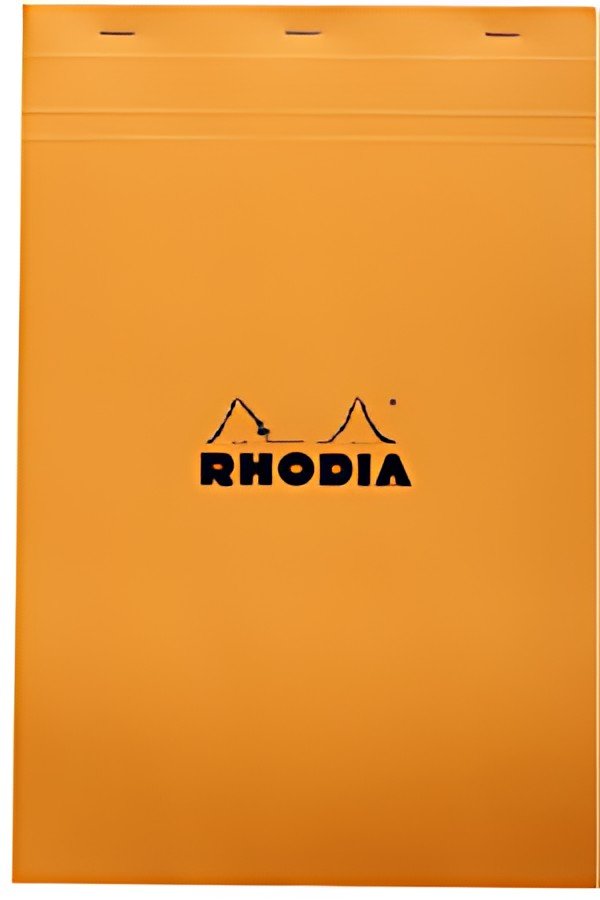 RHODIA Bloc agrafé No. 19, format A4+, quadrillé 5x5, orange