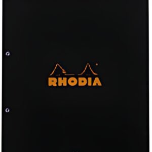 RHODIA Bloc agrafé No. 20, format A4+, Seyès, noir
