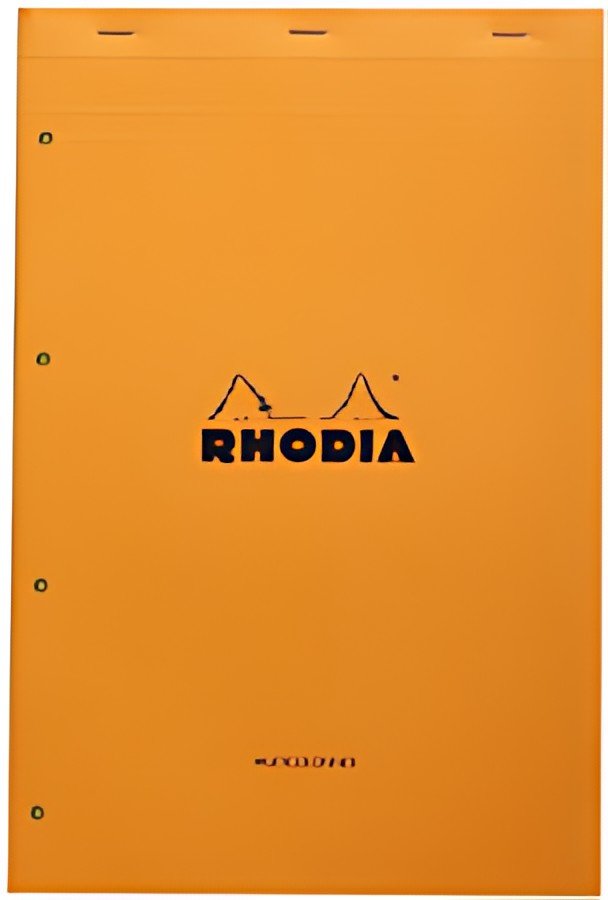 RHODIA Bloc Audit agrafé, 210 x 318 mm, 80 feuilles, orange