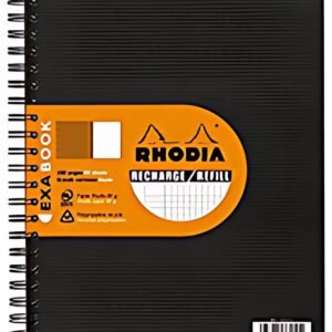 RHODIA Cahier recharge pour EXABOOK, A4+, quadrillé 5x5,noir