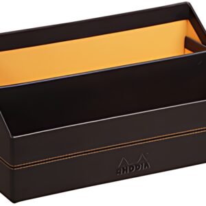 RHODIA Porte-courrier, en simili cuir, noir