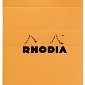 RHODIA Bloc agrafé No. 10, format A8, quadrillé 5x5, orange