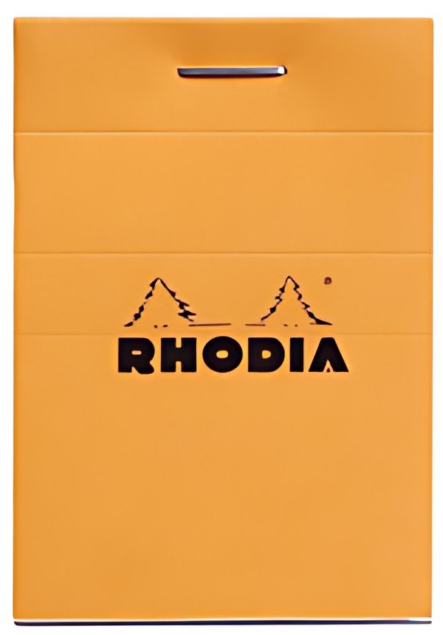 RHODIA Bloc agrafé No. 10, format A8, quadrillé 5x5, orange