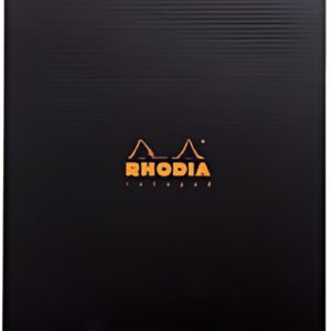 RHODIA Bloc spiralé Notepad, A4, quadrillé 5x5, noir