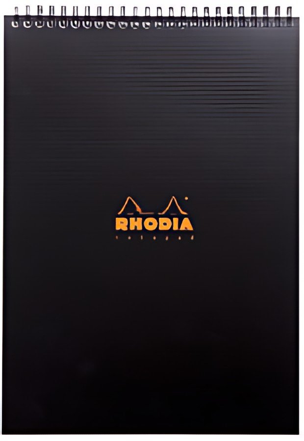 RHODIA Bloc spiralé Notepad, A4, quadrillé 5x5, noir