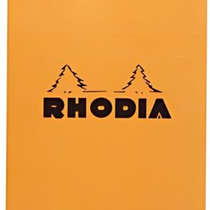 RHODIA Bloc agrafé No.12, 85 x 120 mm, quadrillé 5x5, orange