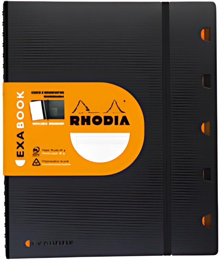 RHODIA Cahier EXABOOK rechargeable, A4+, quadrillé, noir