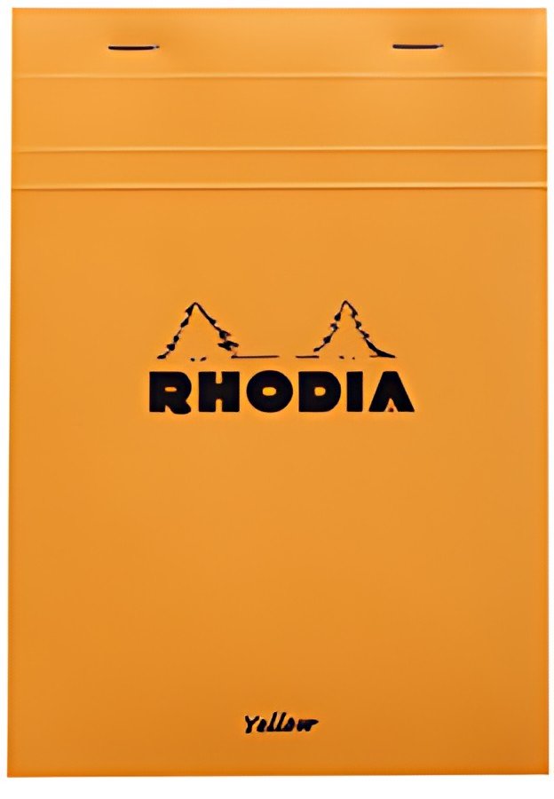 RHODIA Bloc agrafé No. 16 Yellow, format A5, quadrillé