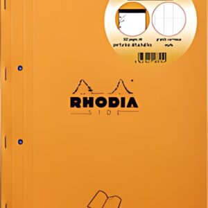 RHODIA Bloc de cours, format A4, séyès, orange, lot de 3