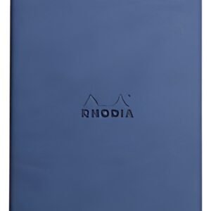 RHODIA Carnet piqûre textile RHODIARAMA, A5, ligné, saphir