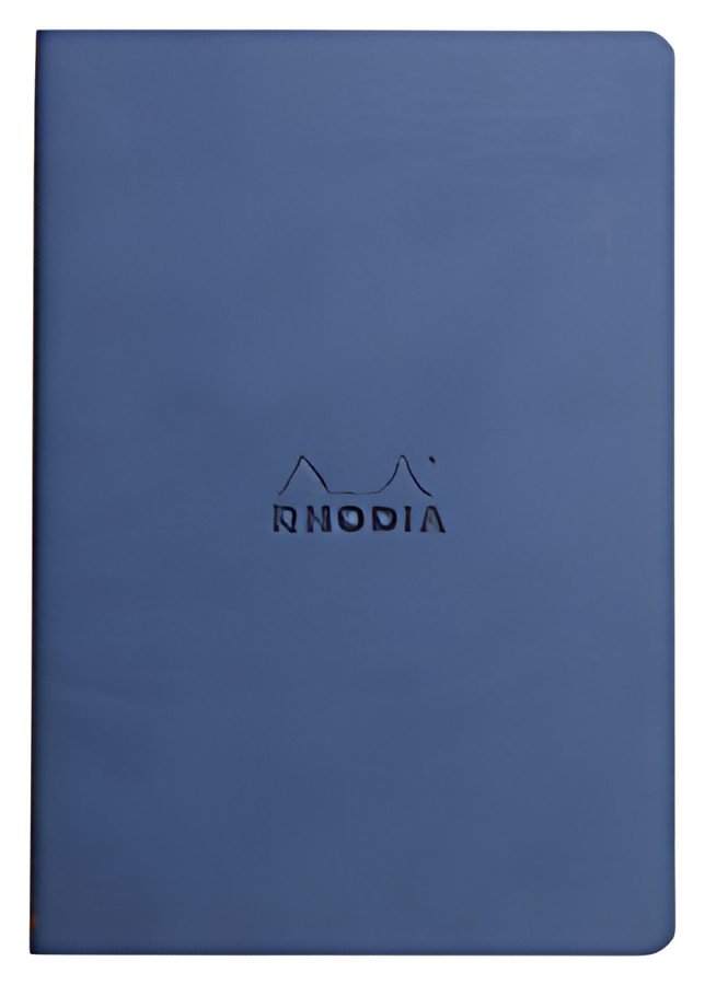 RHODIA Carnet piqûre textile RHODIARAMA, A5, ligné, saphir