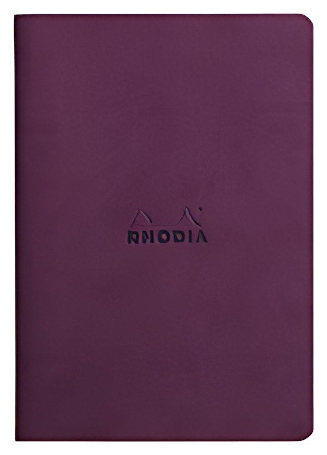 RHODIA Carnet piqûre textile RHODIARAMA, A5, ligné, violet