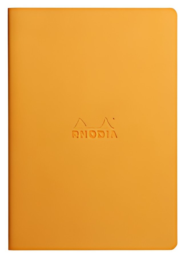 RHODIA Carnet piqûre textile RHODIARAMA, A5, ligné, orange