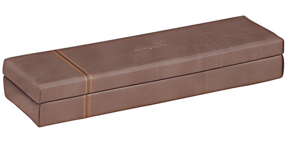 RHODIA Plumier, en simili cuir, chocolat