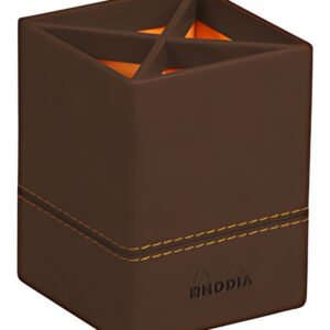 RHODIA Pot à crayons, en similicuir, bronze