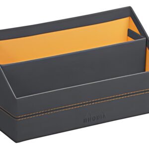 RHODIA Porte-courrier, en simili cuir, titane