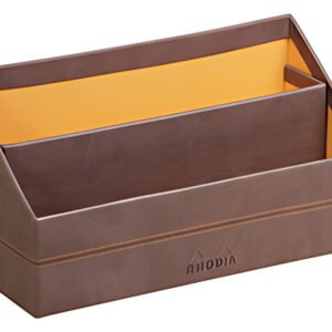 RHODIA Porte-courrier, en simili cuir, chocolat