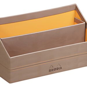 RHODIA Porte-courrier, en simili cuir, taupe