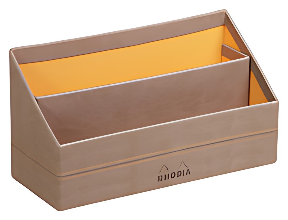 RHODIA Porte-courrier, en simili cuir, taupe