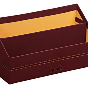 RHODIA Porte-courrier, en simili cuir, lie de vin