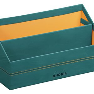 RHODIA Porte-courrier, en simili cuir, paon