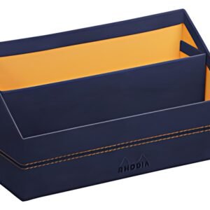 RHODIA Porte-courrier, en simili cuir, bleu nuit
