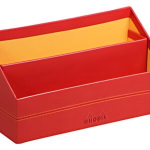 RHODIA Porte-courrier, en simili cuir, coquelicot