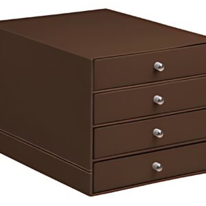 RHODIA Trieur 4 tiroirs, en simili cuir, bronze