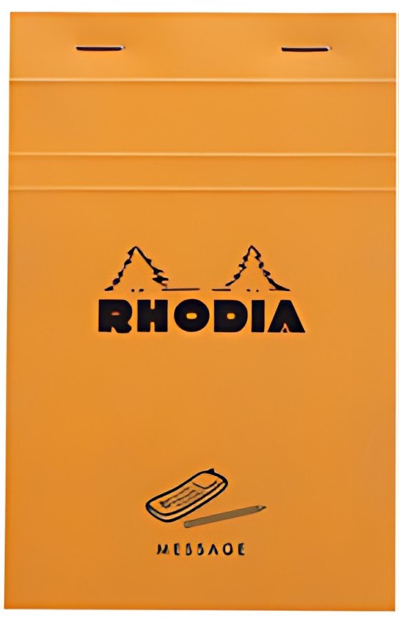 RHODIA Bloc No.140 "MESSAGE", 110 x 170 mm, orange