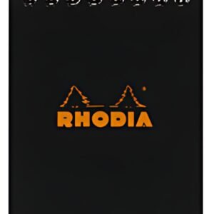 RHODIA Bloc spiralé No. 11, A7, quadrillé 5x5, noir