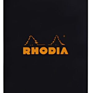 RHODIA Bloc spiralé No. 13, format A6, quadrillé 5x5, noir